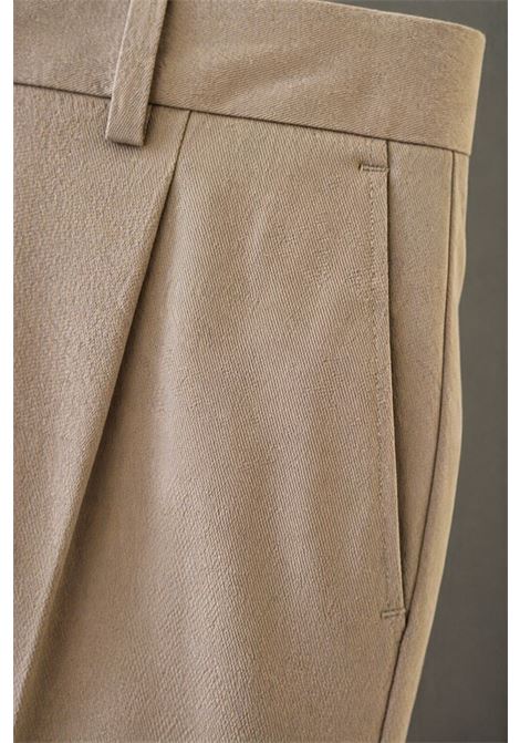 Pantalone PT Torino beige sartoriale con pinces e chiusura classica PT TORINO | Pantaloni | CO-ZSUFZA0CL10060